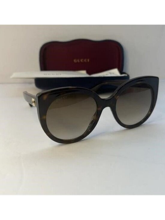 New Authentic GUCCI  Acetate Cat Eye Sunglasses GG0325S Tortoise